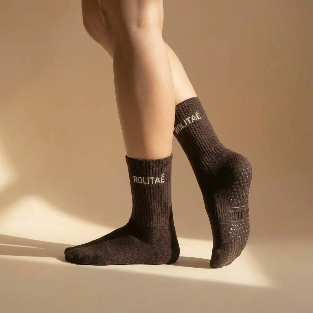 Anti-Slip Grip Sokken – Bruin